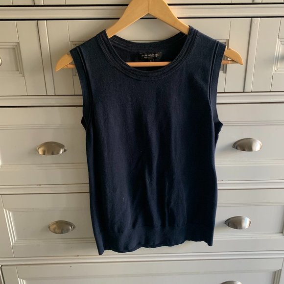 Banana Republic Tops - Banana Republic Blue Crew Neck Sweater Tank Top